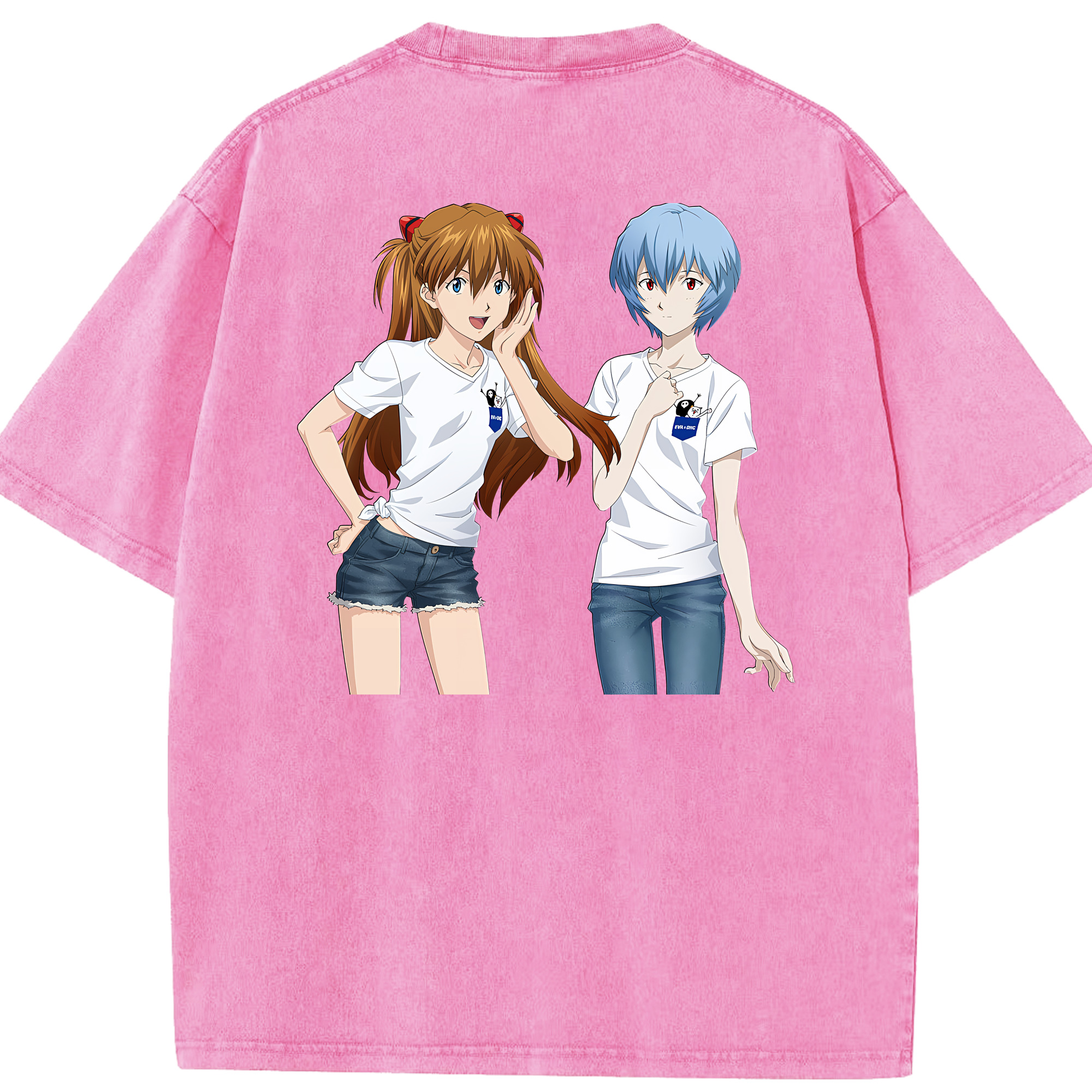 （画像用） EVA 新世紀エヴァンゲリオン 綿100% ヴィンテージ風 半袖Tシャツ（背面プリント）